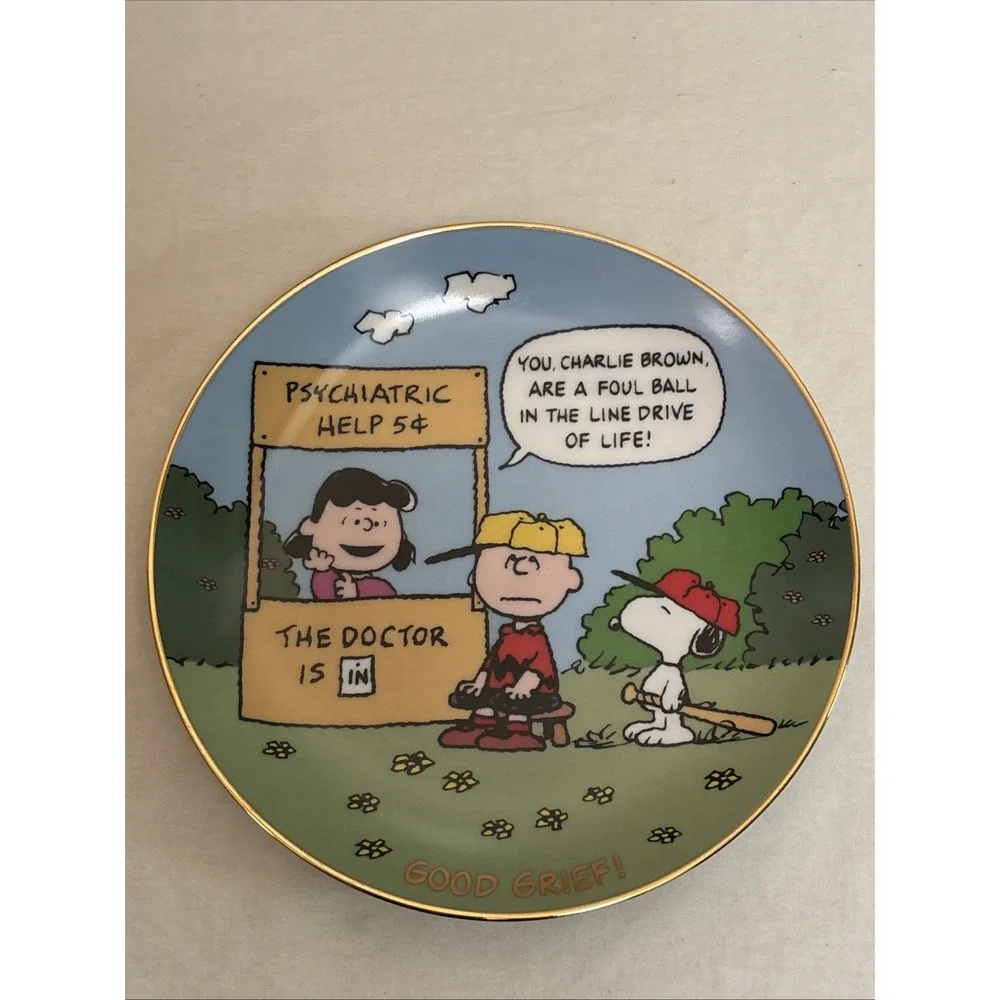 Danbury Mint Peanuts Magical Moments Good Grief Collector Plate F9959 Snoopy